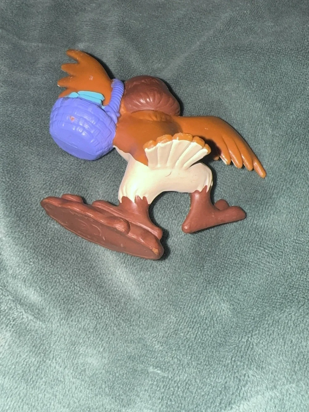 Winnie the Pooh “Owl” Brown & Cream Bird Toy with Purple Basket